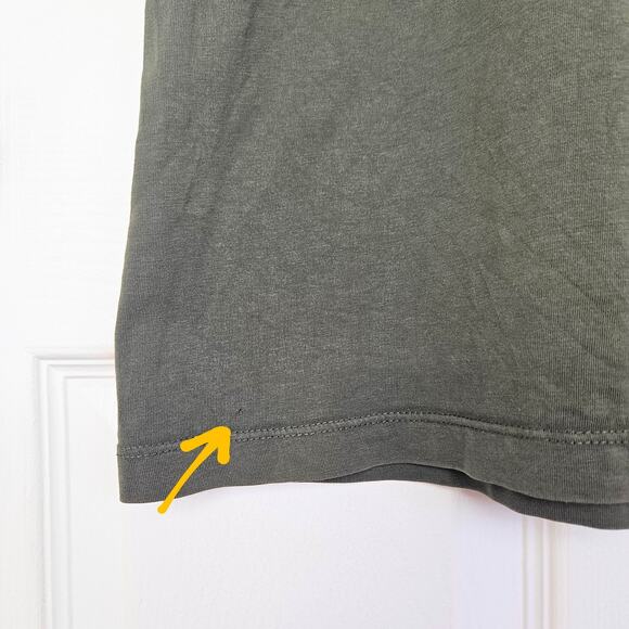 ASKET Men's Short Sleeve The T-Shirt - Olive Green Medium Long (MT) - Picture 5 of 9